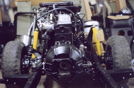Rear view of engine, bellhousing and clutch